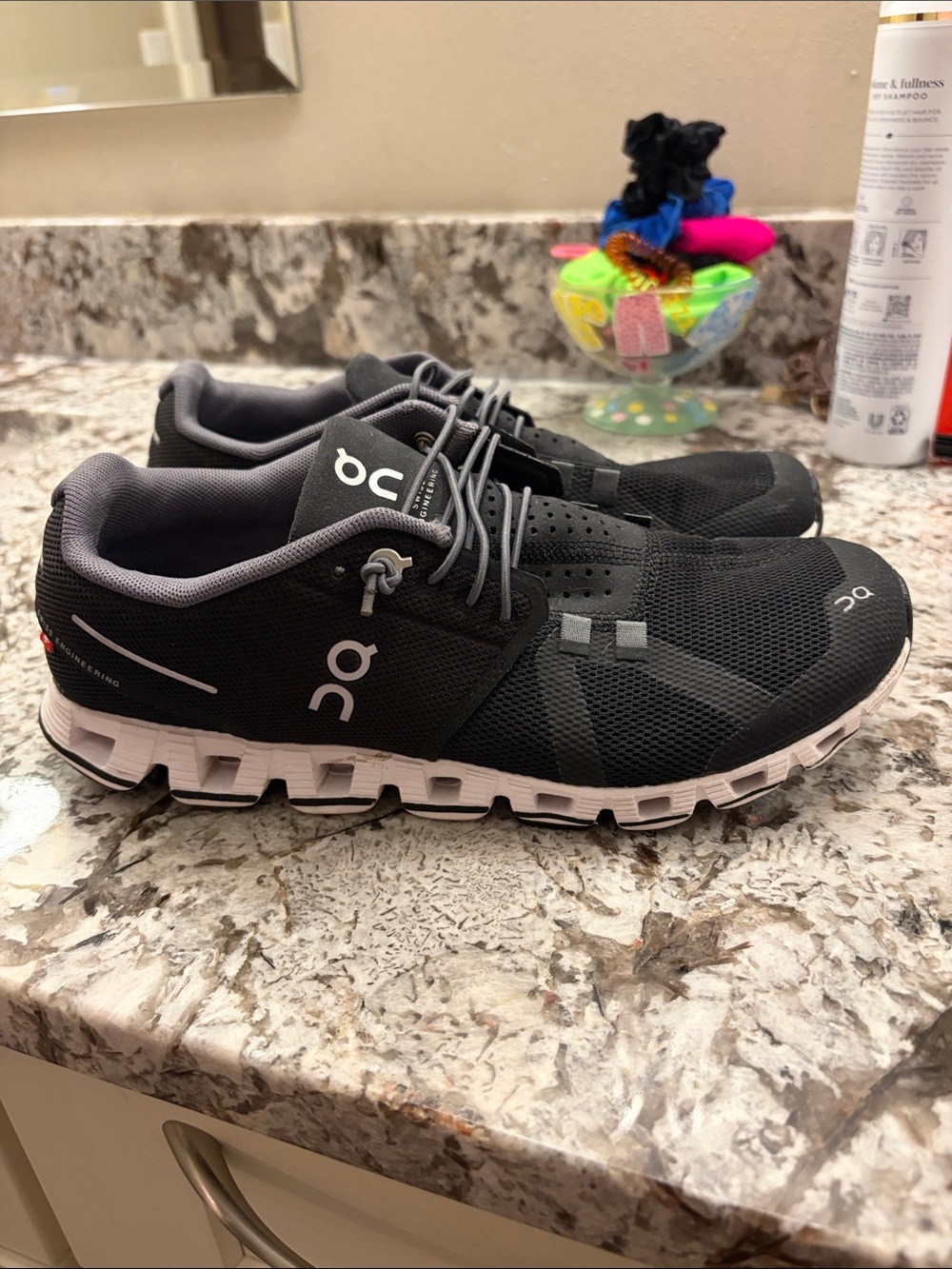 On Running Black and White Women’s Athletic Running Shoes